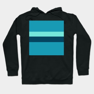 A gorgeous harmony of Water, Tiffany Blue, Blue-Green and Midnight Green (Eagle Green) stripes. Hoodie
